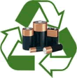 batteries with recycle symbol