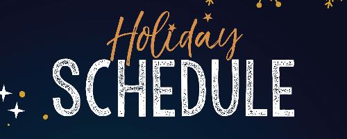 2020-21 Holiday Schedule