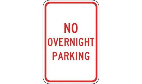 Overnight Parking Prohibited