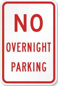 Notice: No Overnight Parking